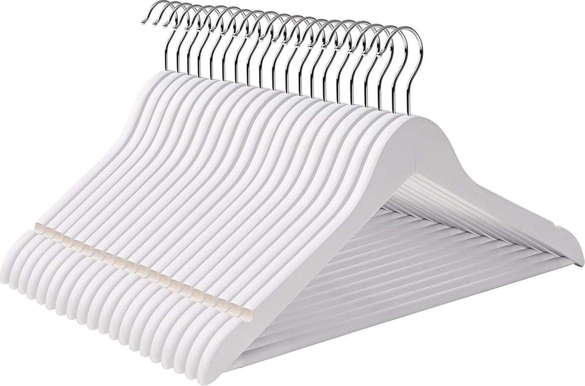 Nancy's Houten Kledinghangers - 20 Stuks - 360 Graden Hanger - Kleerhanger Jas