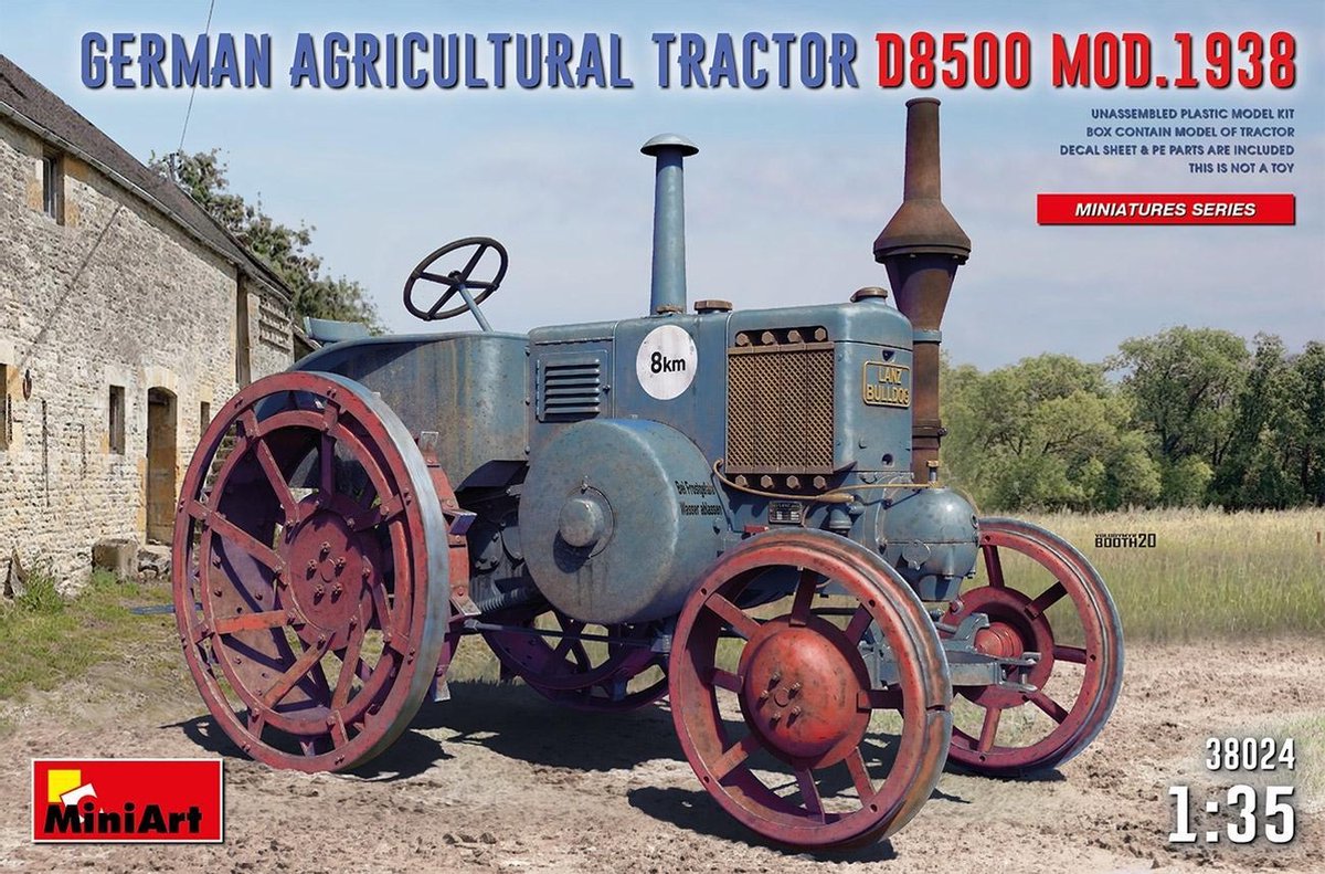 Miniart - German Agricultural Tractor D8500 Mod. 1938 1:35 (9/20) * - MIN38024 - modelbouwsets