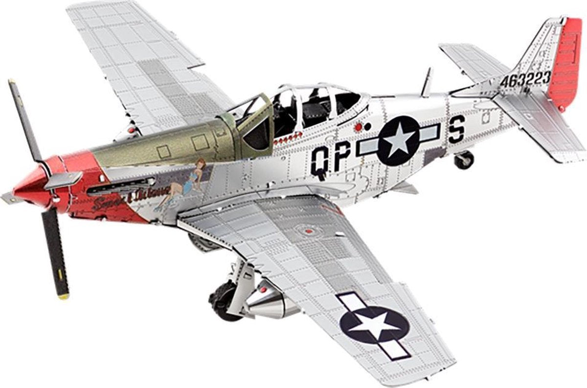 Metal Earth Modelbouwset P-51d Mustang Staal Zilver 2-delig