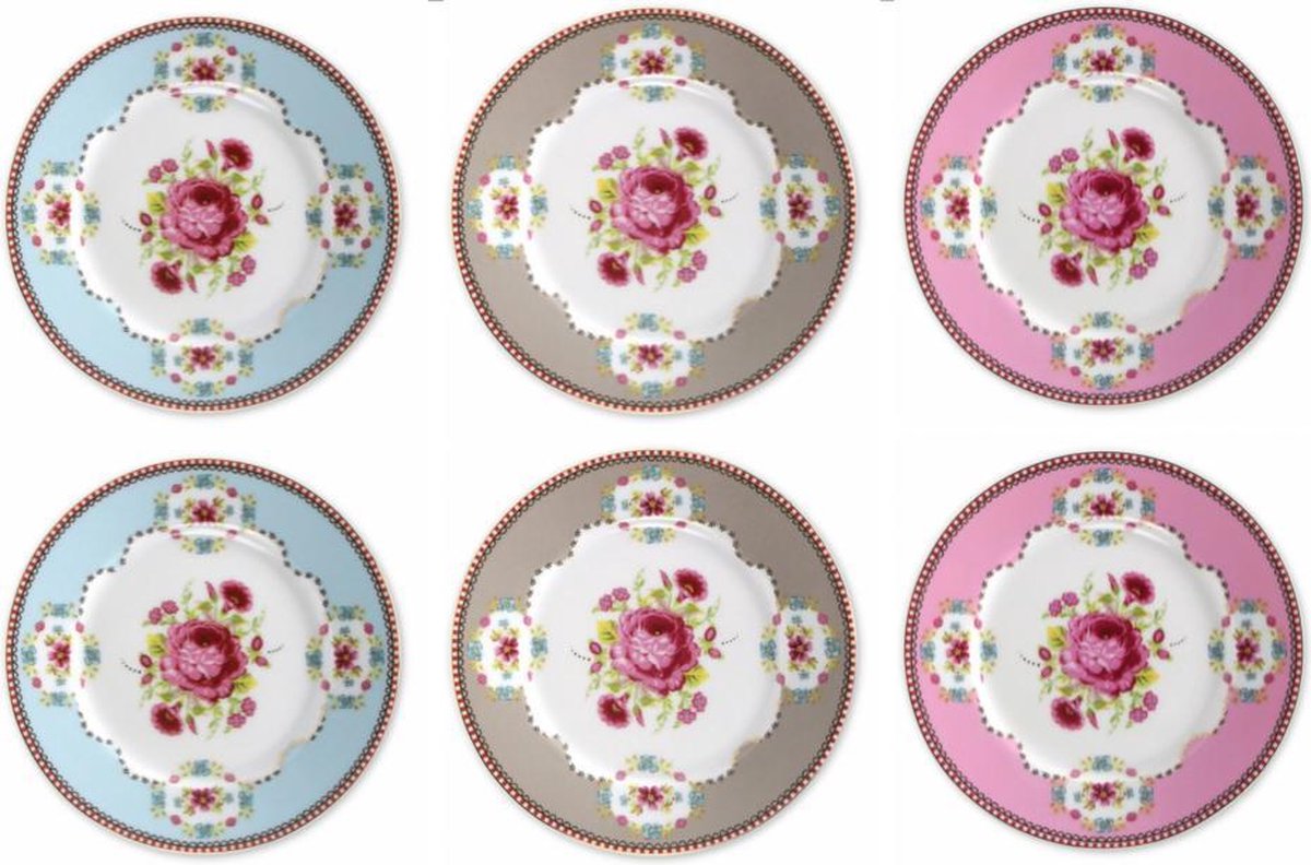 Pip Floral Starterset Gebaksborden 6 stuks