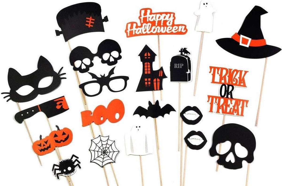 Doiy Photobooth Accessoires Halloween Karton 20-delig