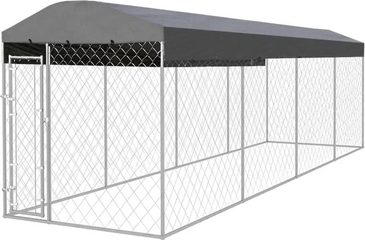 Medina Hondenkennel voor buiten met dak 8x2x2