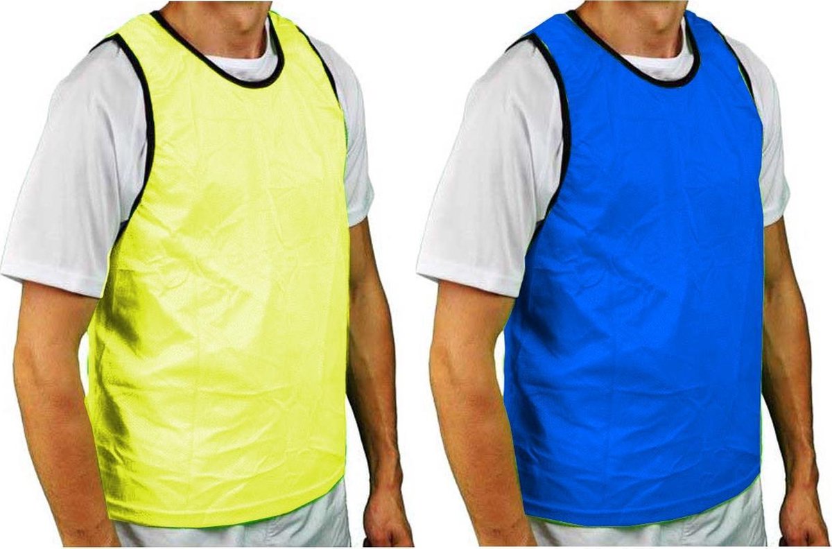 Precision Trainingshesje Bib Polyester Geel/blauw 4-9 Jaar