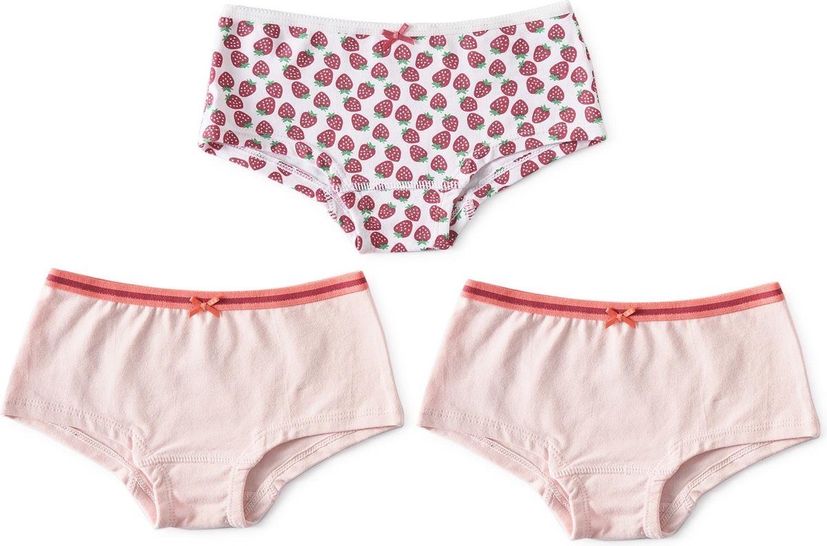 Little Label | meisjes onderbroek - 3 stuks -model hipster | roze