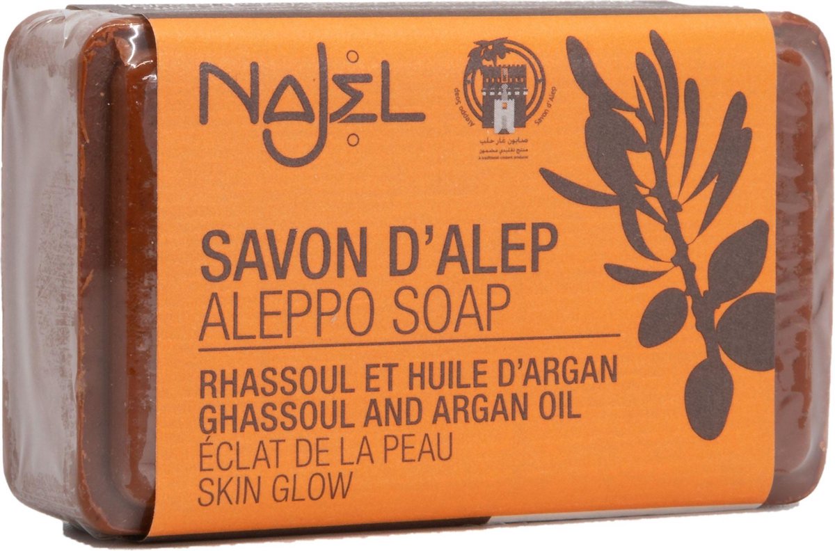 Najel Aleppo arganoliezeep met lava-aarde - 100 gram
