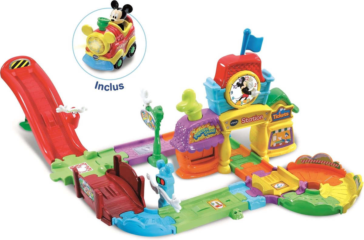VTech Tut Tut Bolides Le circuit train interactif de Mickey Jongen/meisje