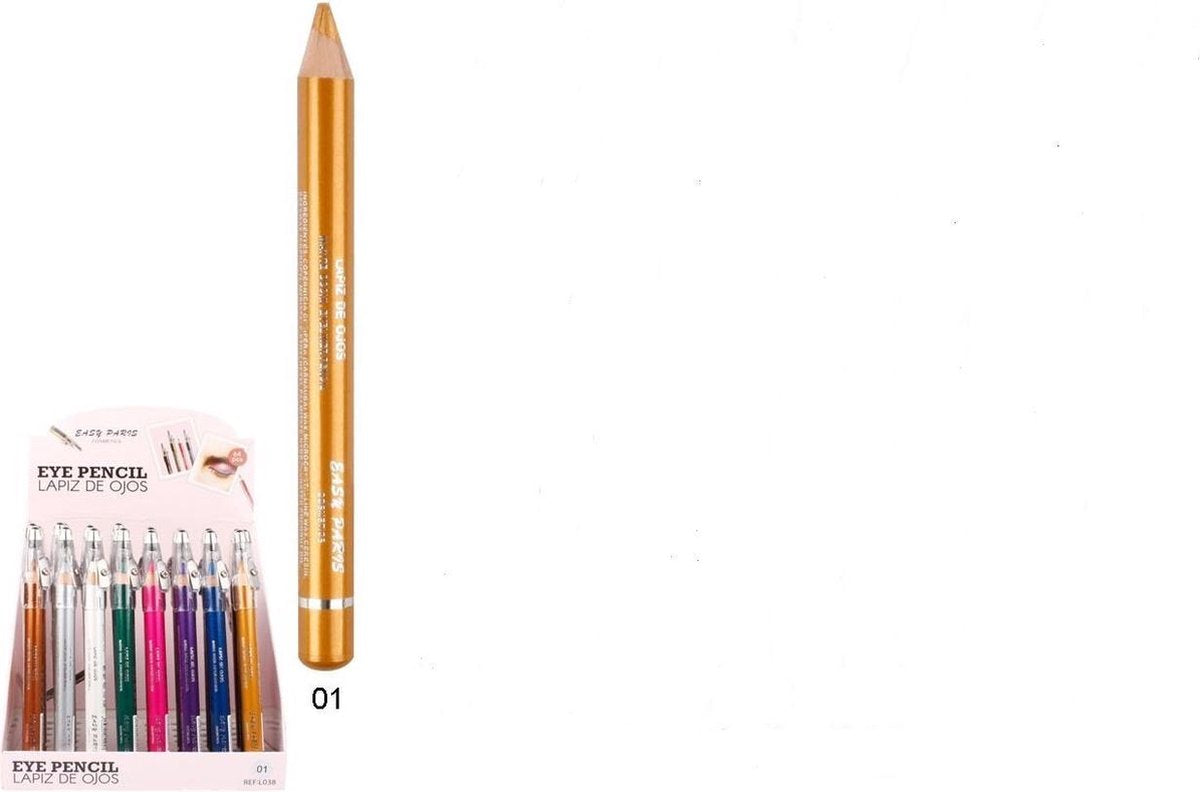 Easy Paris Cosmetics - Jumbo Oogschaduw en Oogpotlood met puntenslijper - Goud - Nummer 01 - 1 stuks