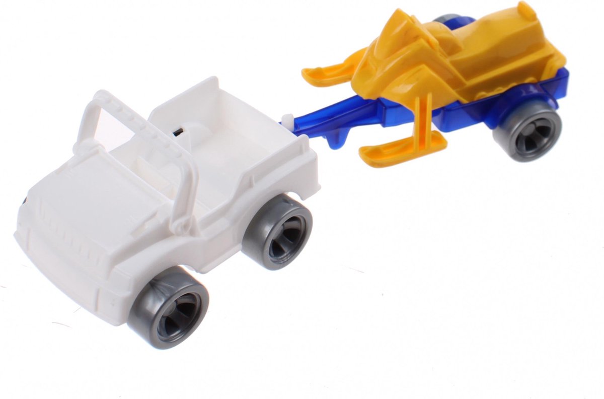 Wader Kids Cars Aanhanger Met Jetski Wit/geel