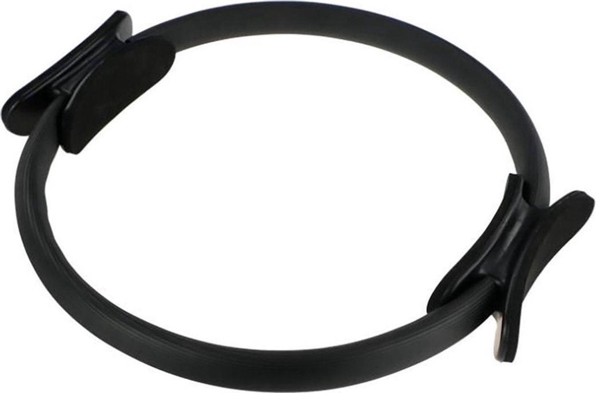Pilates Ring Pulver + Sport Schema - Thuis Sporten - Pilates Oefeningen - Pilates - Yoga - Yoga Ring - Sport Ring - Bekkenbodemtrainer - Fitness Materialen - Fitness Accessoires - Zwart – Ø 38cm