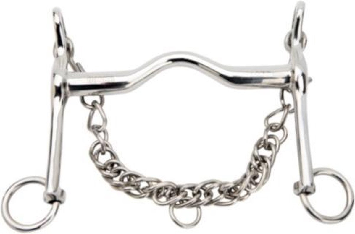 Horka Dressuurstang Met Tongboog 16 Mm Rvs Maat 14
