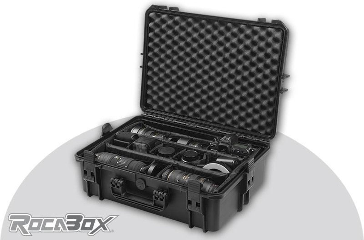 Rocabox - Universele Camera koffer - Waterdicht IP67 - Zwart - RW-5035-19-BC - Camera inleg