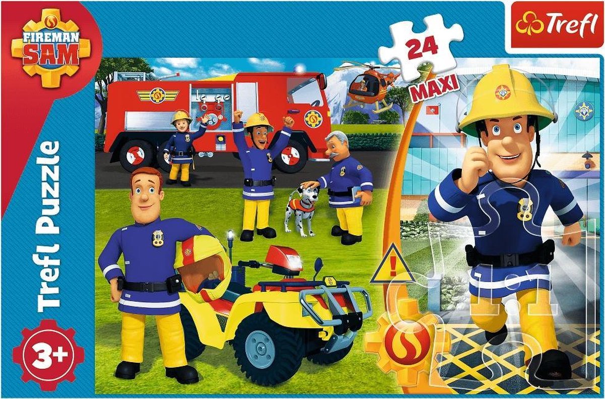 Puzzel Brandweerman Sam : 24 stukjes - Kinder Puzzel Brandweerman Sam