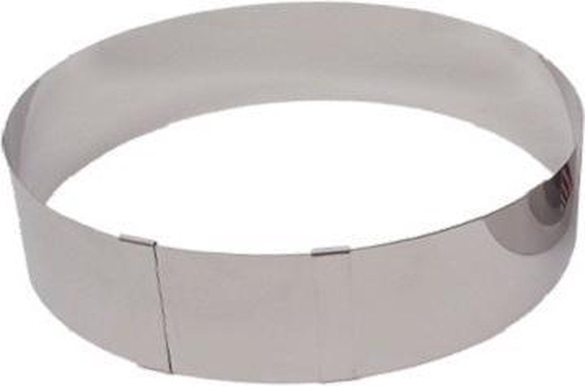 Taartring verstelbaar 18-30 x 7 cm.