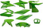 Plaatset Yamaha Aerox tot bj. 2014 9 delig kawasaki groen