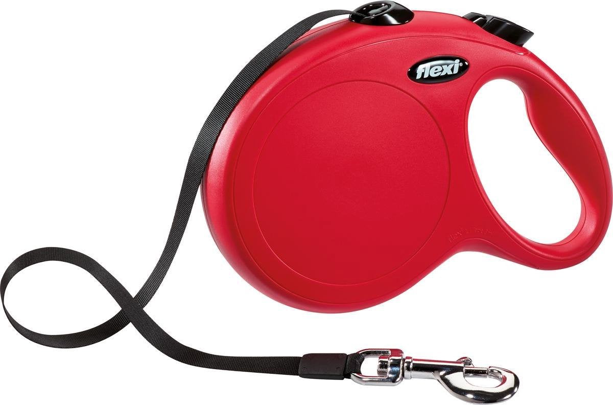 Flexi New Classic Tape - Hondenriem - Rood - L - 8 m - (<50 kg)