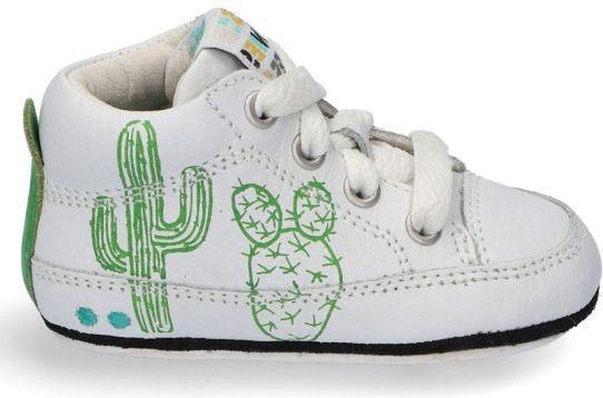 BunniesJR Zukke Zacht Jongens Lage Schoenen - Wit - Leer - Veters