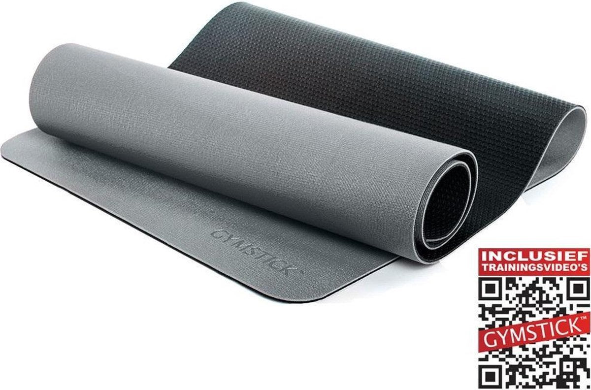 Gymstick Pro Yoga Mat - Met Online Trainingsvideo's - Grijs