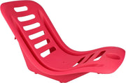 Set van 2x stuks kunststof strand kuipstoel met bekerhouder fuchsia roze voor volwassenen - Stapelbare campingstoel