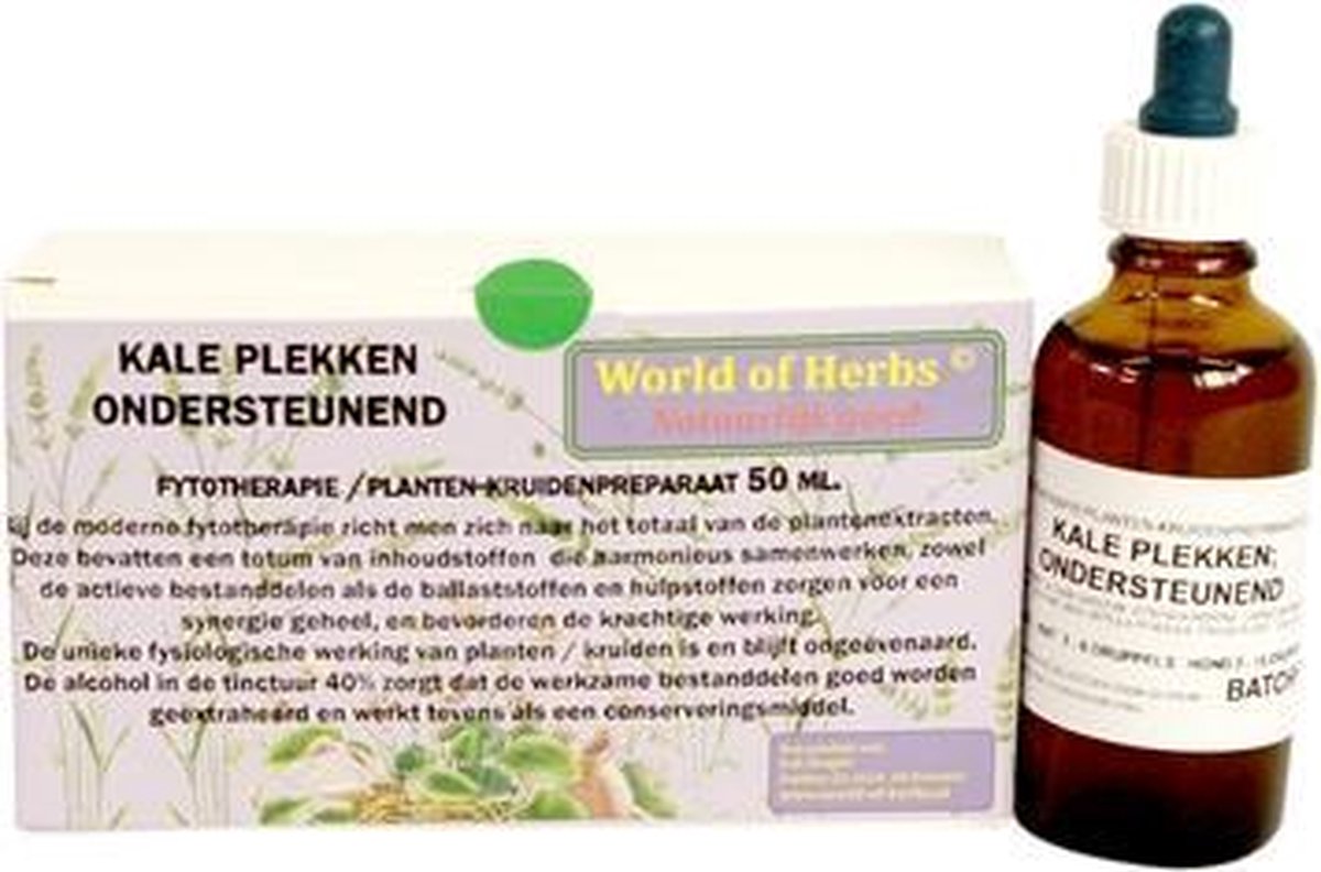 World of herbs fytotherapie kale plekken ondersteunend - 50 ml - 1 stuks