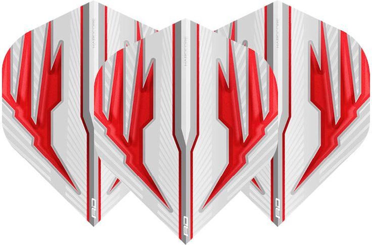 RED DRAGON - Hardcore Radical Wit en Rood extra dikke dart vluchten - 4 sets per pakket (12 dartvluchten in totaal)