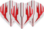 RED DRAGON - Hardcore Radical Wit en Rood extra dikke dart vluchten - 4 sets per pakket (12 dartvluchten in totaal)
