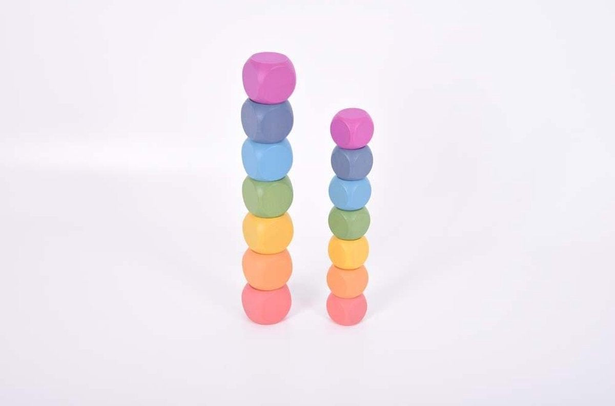 TickiT Rainbow Wooden Cubes