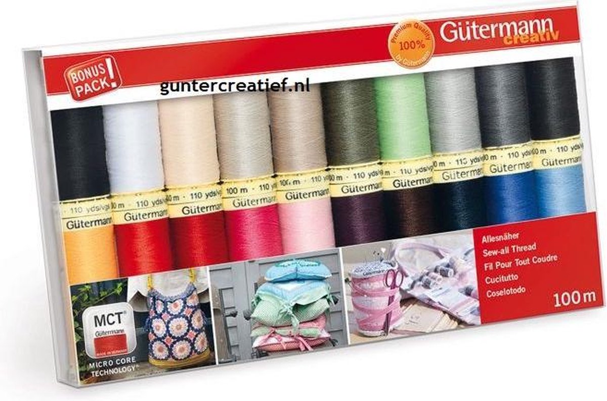 gutermann naaigaren-set basiskleuren- 20 spoelen