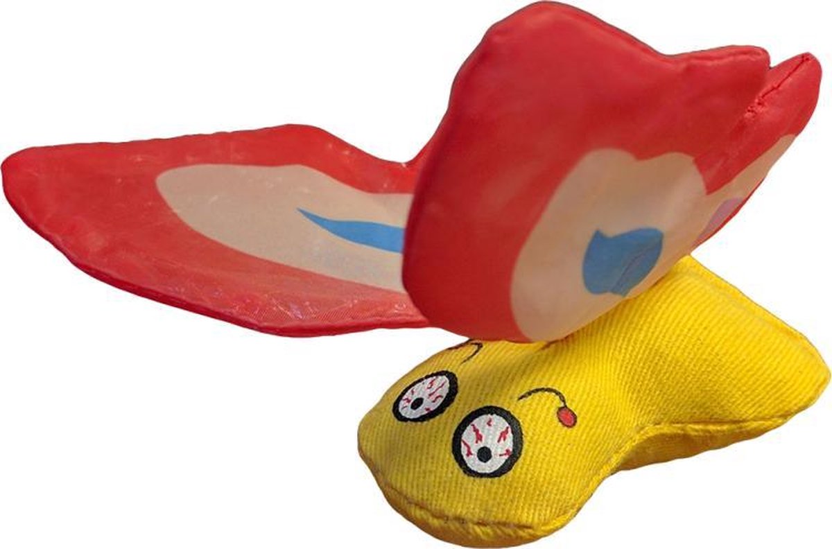 Yeowww Butterfly Rood ( Katten speelgoed-kattenspeeltjes )