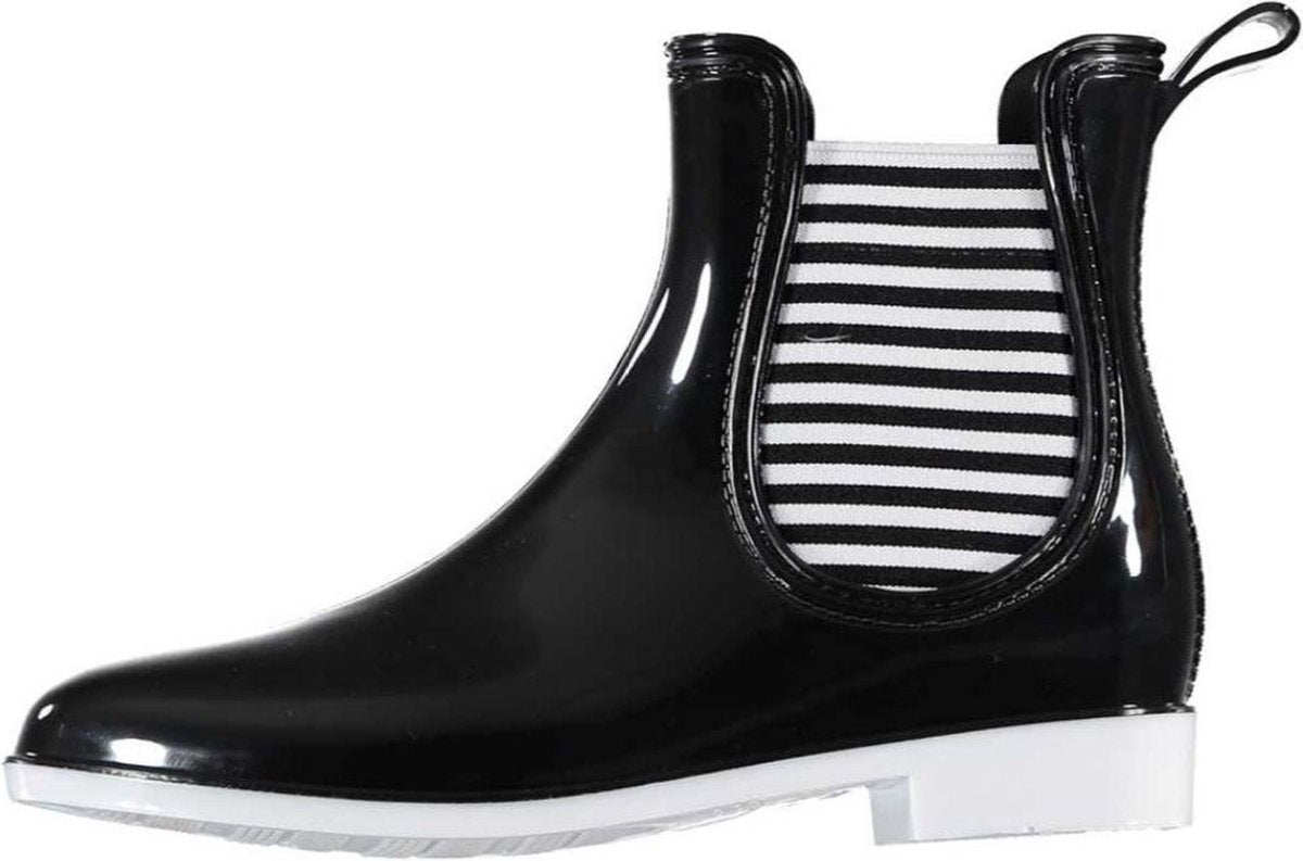 Xq Footwear Regenlaarzen Chelsea Dames Rubber Zwart/wit Maat 39