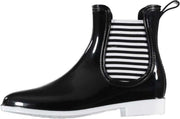 Xq Footwear Regenlaarzen Chelsea Dames Rubber Zwart/wit Maat 39