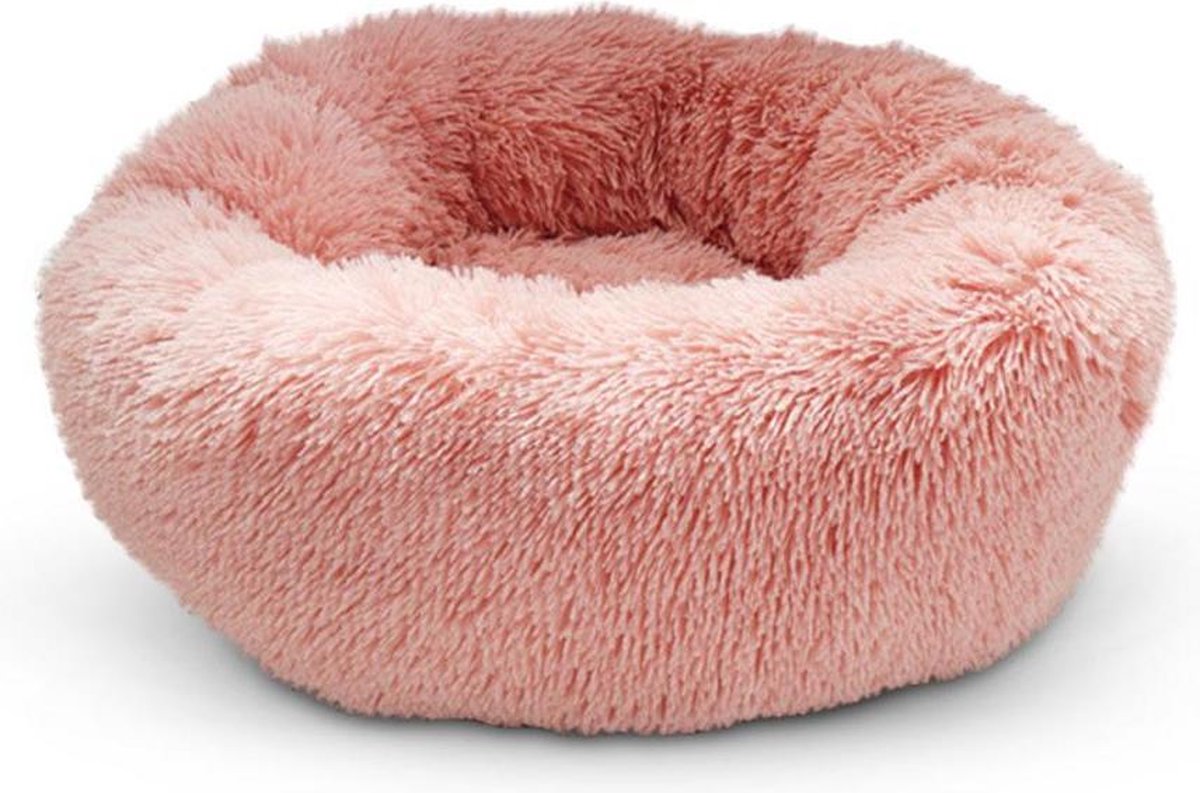 Snoozle Kattenmand - Superzacht en Luxe - Fluffy - Rond - Wasbaar - Poezenmand - 50cm - Roze