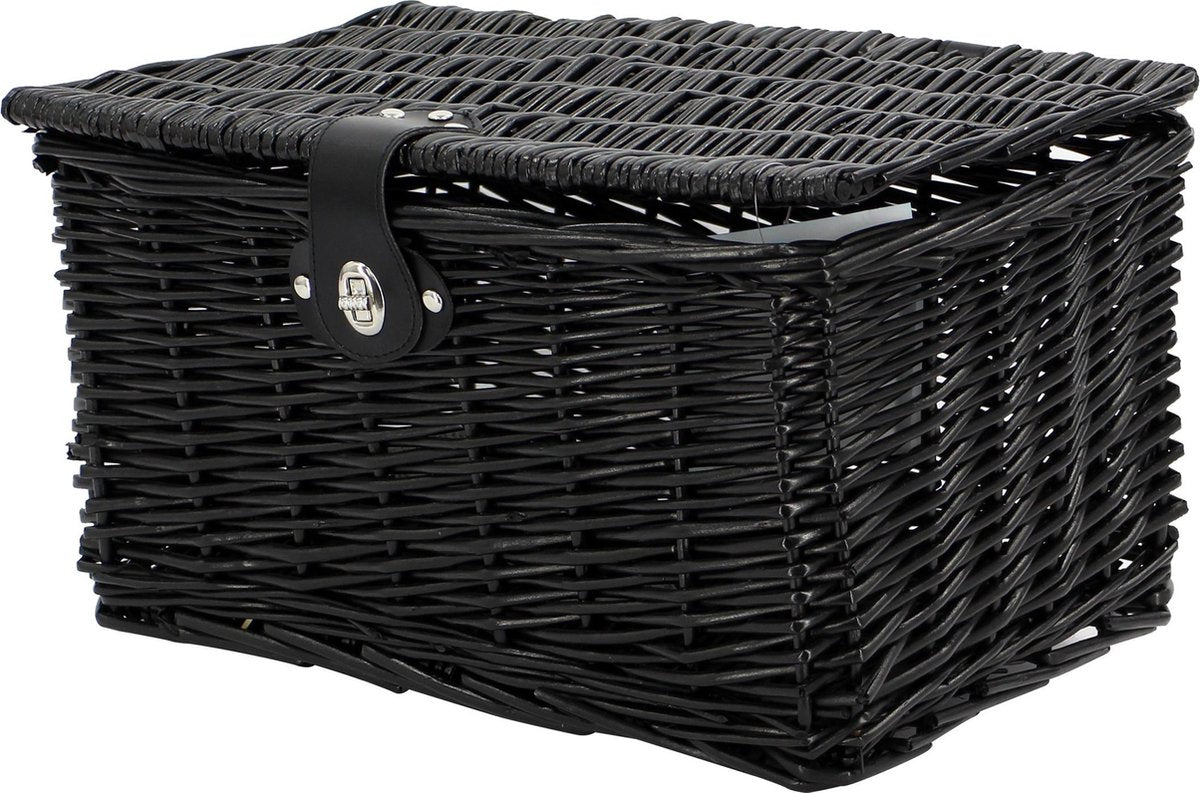 AMIGO - Fietsmand - Type bakkersmand - 15.5 Liter - Zwart