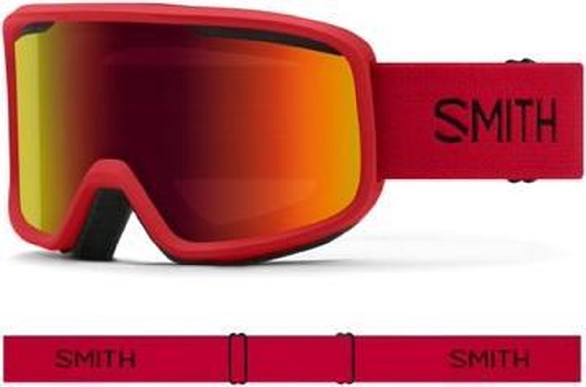 Smith Frontier lava red solex mirror Skibril