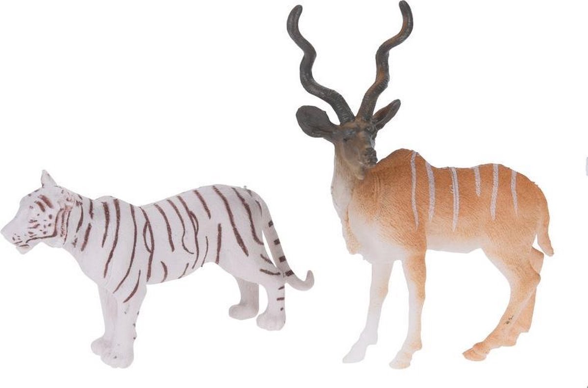 Free And Easy Dierenset 2-delig Tijger En Antilope 8 Cm