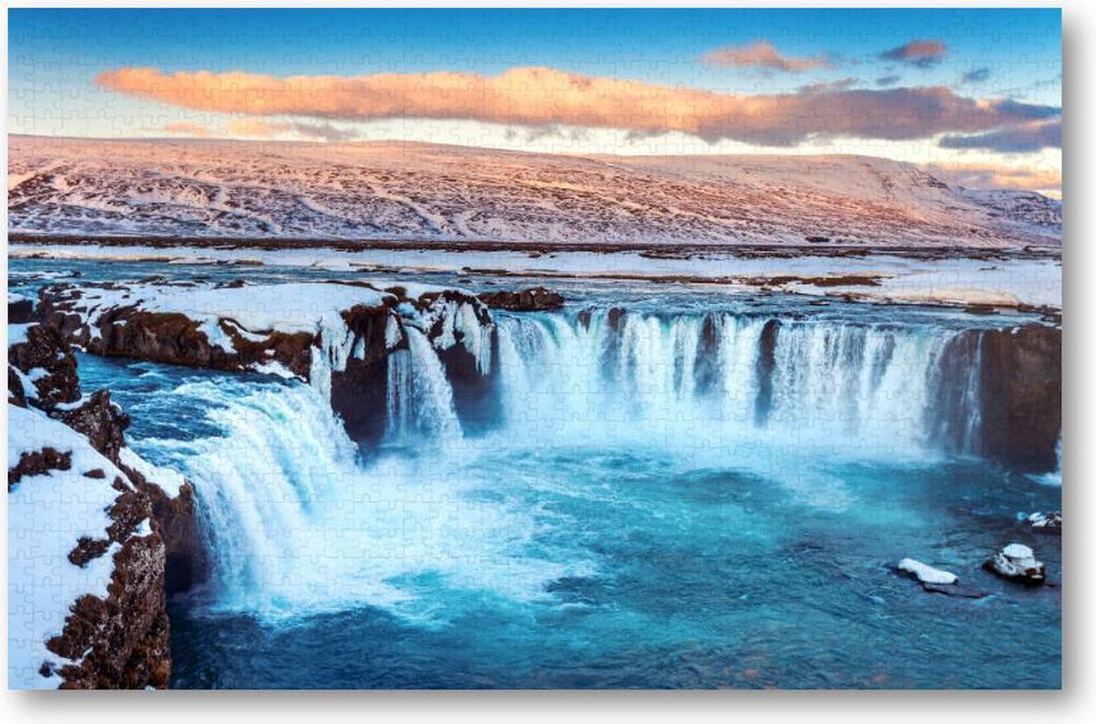 Godafoss waterval - IJsland - 1000 Stukjes puzzel voor volwassenen - Natuur - Landschap