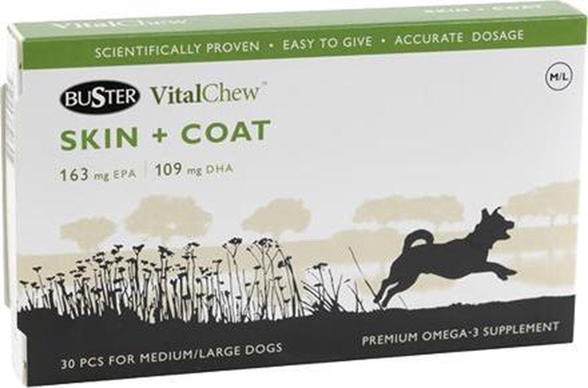 Buster VitalChew Skin & Coat - M/L - 30 stuks