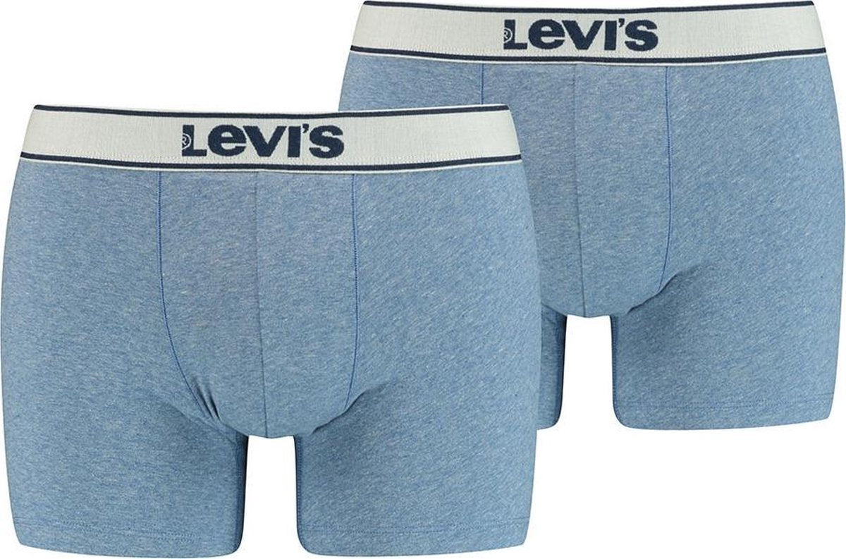 Levis Boxershorts Vintage Heather Boxer Brief 2P Blauw Maat:M