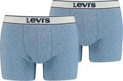 Levis Boxershorts Vintage Heather Boxer Brief 2P Blauw Maat:M