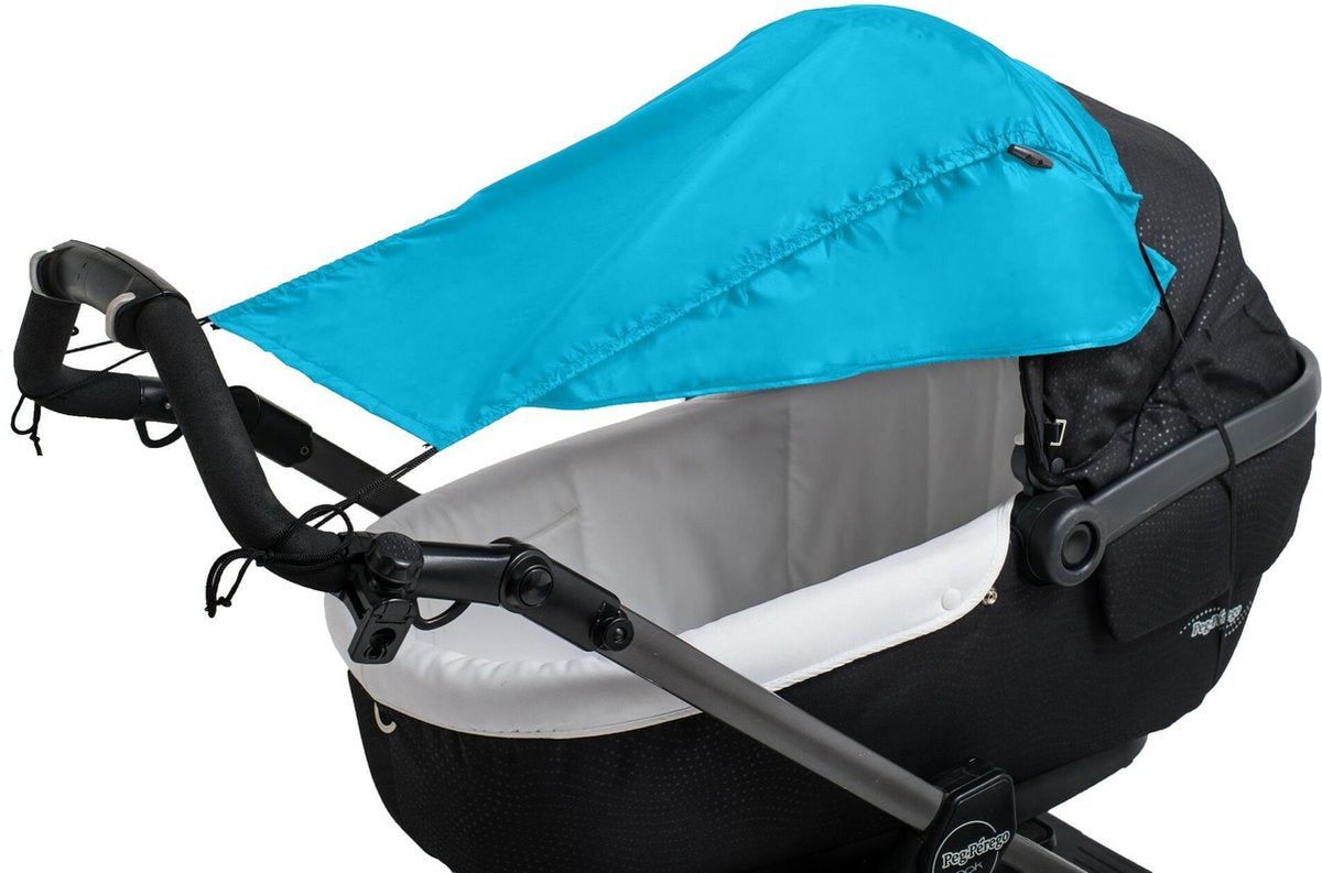 Altabebe - Universele UV-zonnescherm met zijkanten voor kinderwagens - Lichtblauw - maat Onesize