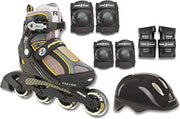 Rollerderby Combo Pro 90 set maat 34-38 zwart/geel