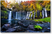Shiraito waterval in de herfst