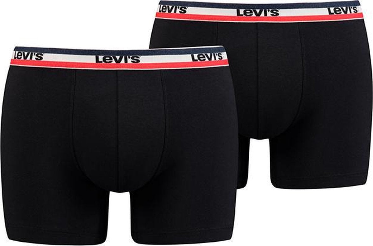 Levi's - Heren - 2-Pack Sportwear Logo Brief Boxershort - Zwart - XL