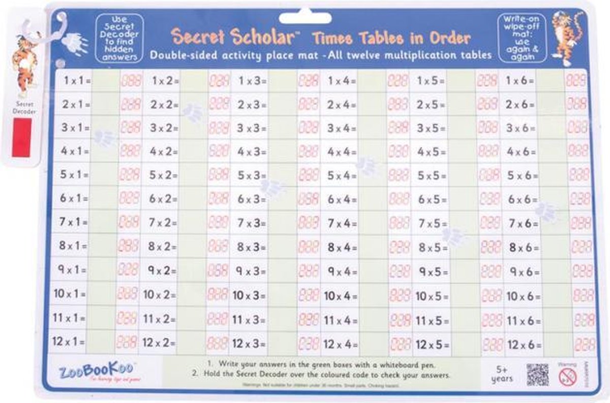 Tafels Leren met Decoder - Blauw