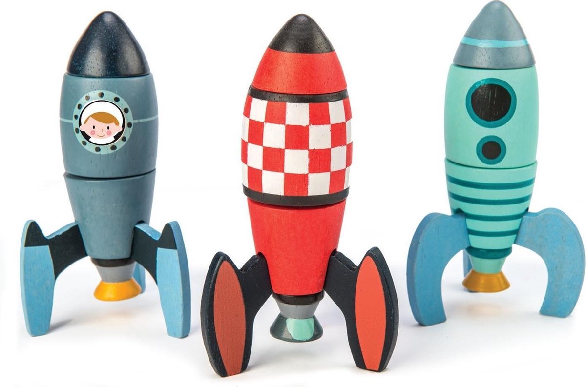 Houten constructieset Raketten | Tender Leaf Toys