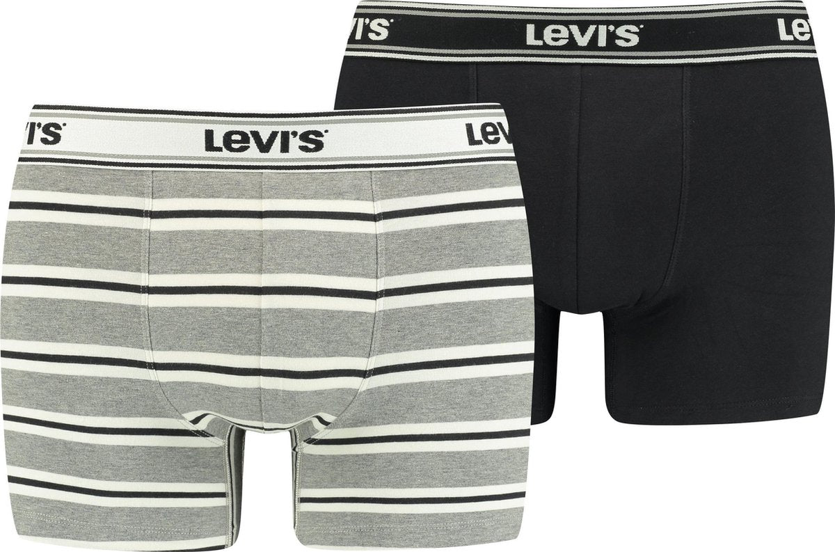 Levis Men Sporty Stripe B - Grey Melange/Black