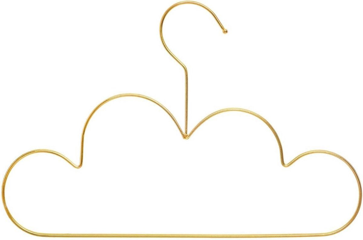 Gouden Wolk Hangers - Kinder Kledinghanger - Cloud - Set van 3 stuks