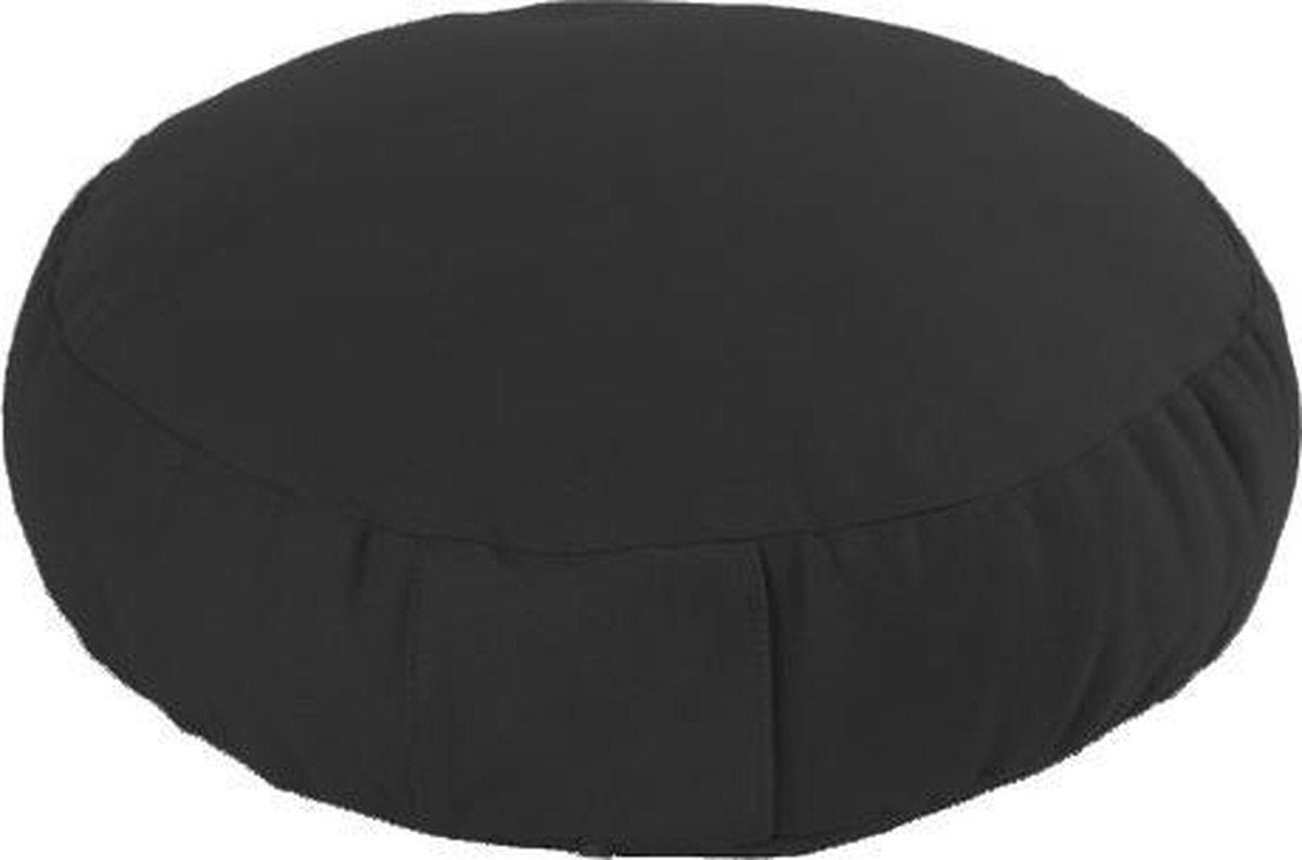 Extra laag meditatie en yogakussen - zwart - 7cm hoog