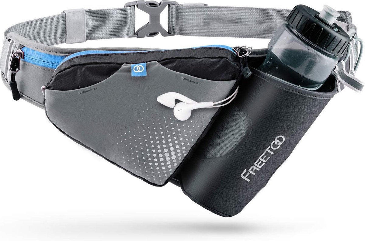 KW® Hydratatieriem Comfortabele Heuptas | Waterdicht heuptasje voor drinkfles mobiele telefoon hardloopriem fitnessriem | Hardlopen jogging reizen outdoor drinkriem heuptas dames heren