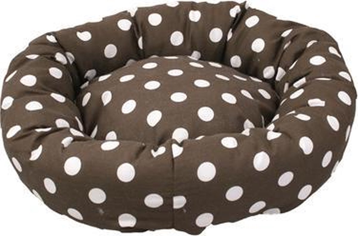 Poezenmand rond polka dot 45cm