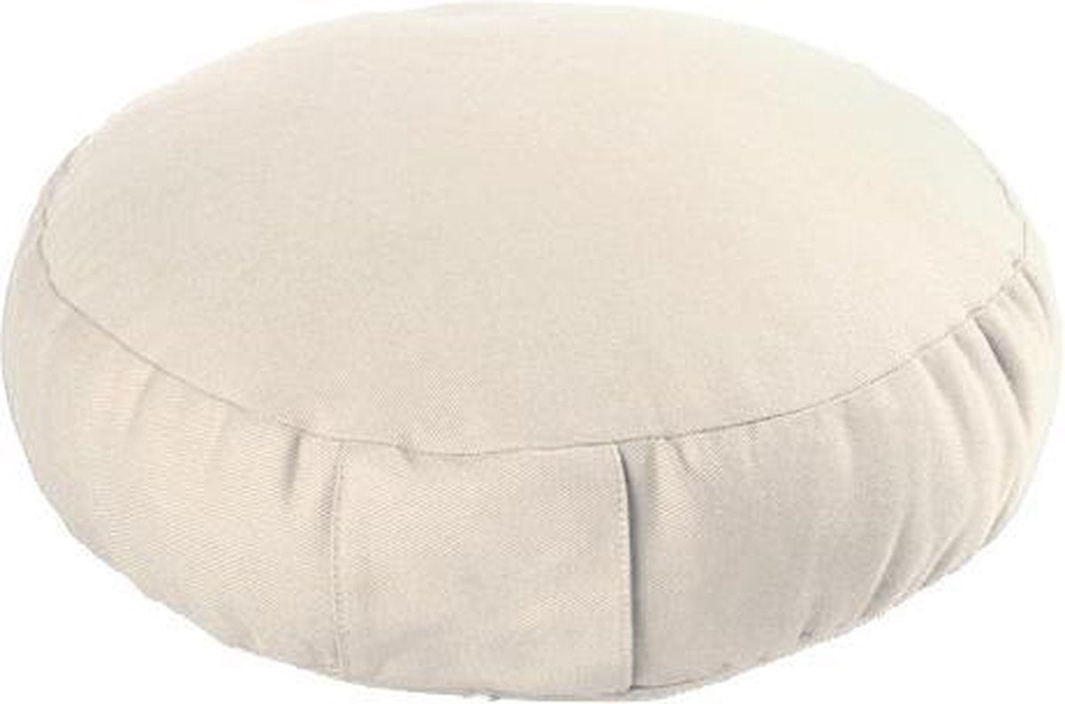 Extra laag meditatie en yogakussen - ecru - 7cm hoog